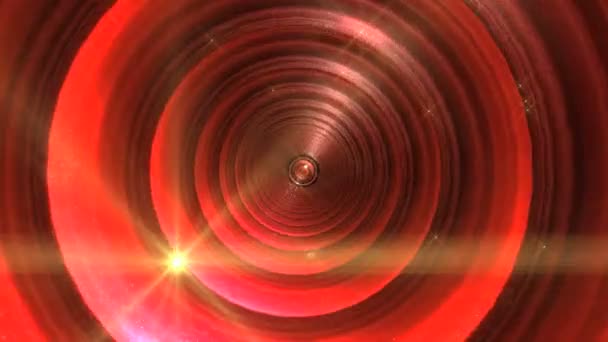 Tunnel oculaire rouge abstrait — Video