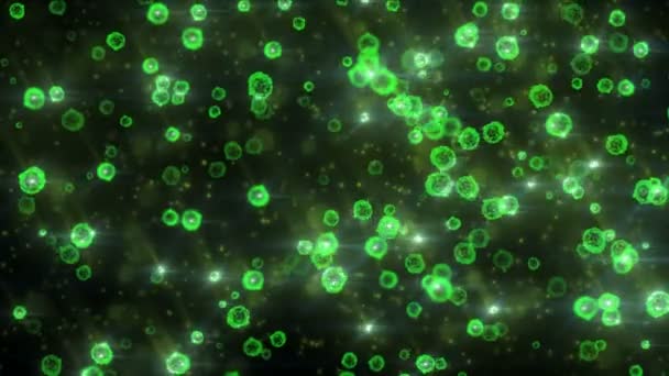 Makro virus hijau — Stok Video