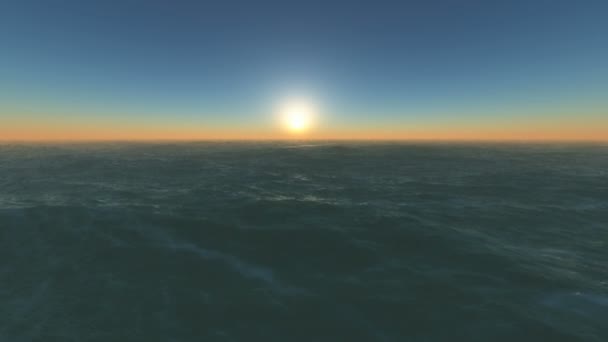 Orizzonte oceano tramonto — Video Stock