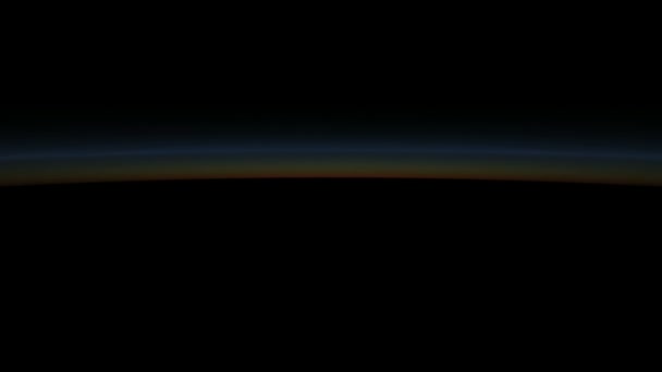 Схід сонця в просторі — стокове відео