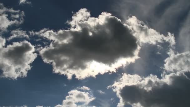 Blå himlen moln tidsinställd — Stockvideo