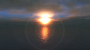 sinek altın günbatımı okyanus