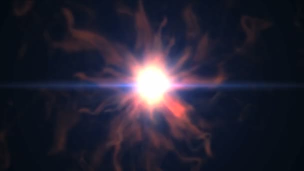 抽象的火焰星脉冲 — 图库视频影像