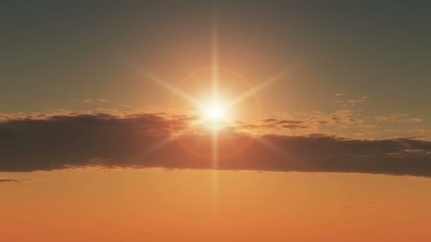 Timelapse puesta del sol creado con el programa 3d — Vídeo de stock