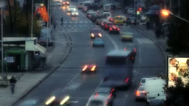 Zeitraffer im Verkehr — Stockvideo