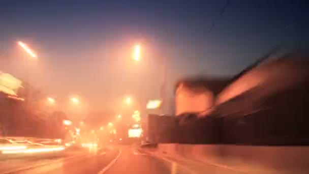 Verkeer stad time-lapse — Stockvideo