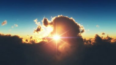 clousup bulutlar günbatımı içinde sinek