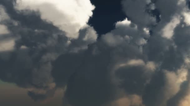 mouche dramatique dans les nuages de tempête 