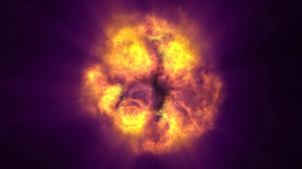 Foc Flacără Mingea Explozie Spațiu Ilustrație Abstractă — Fotografie, imagine de stoc