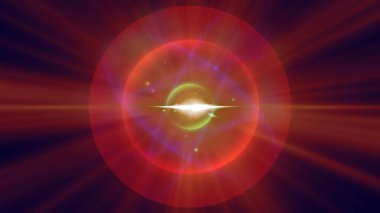 Atom ışığı ışıltısı soyut, 3 boyutlu resimleme