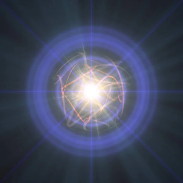 Estrella Neutrones Giratoria Altamente Magnetizada Ilustración Abstracta —  Fotos de Stock