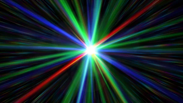 Lichteffekt Abstrakt Stern Platzt Blitz Laserstrahl Strahl Illustration — Stockfoto