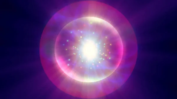 Atom Lichtstrahl Leuchten Abstrakt Darstellung — Stockfoto