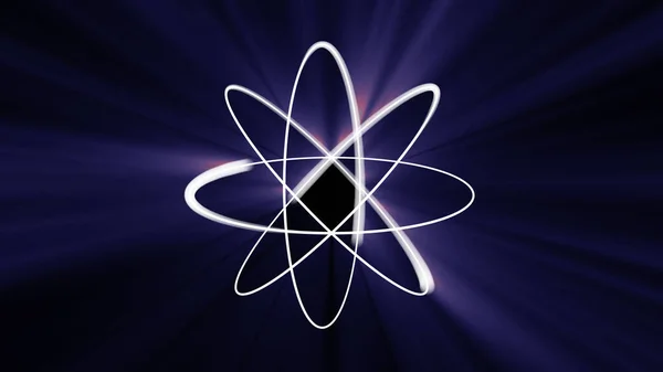 Atom Abstraktes Lichtmodell Illustration Renderer — Stockfoto