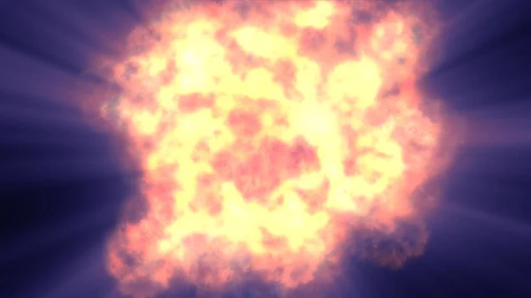 Explosión Bola Llama Fuego Espacio Ilustración Abstracta —  Fotos de Stock