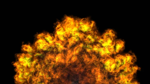 Explosion Boule Flamme Feu Dans Espace Illustration Abstraite — Photo