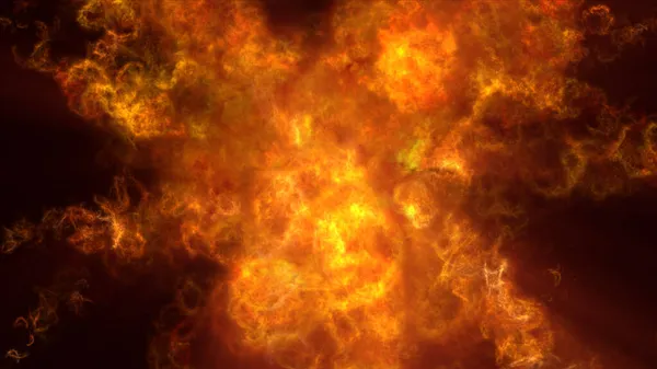 Explosión Llama Fuego Espacio Ilustración Abstracta — Foto de Stock