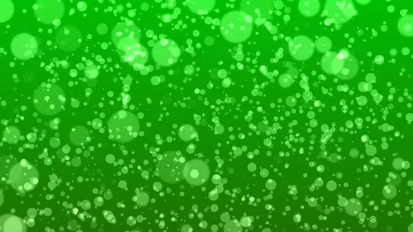 Fondo Bokeh Abstracto Ilustración Partículas Verdes — Foto de Stock