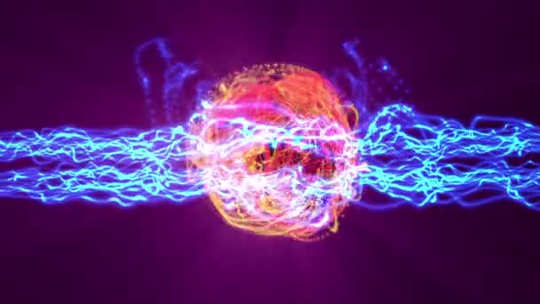 Abstrakte Energie Plasma Ball Bewegung — Stockvideo