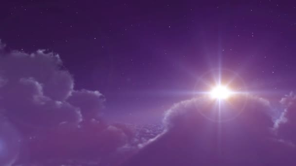 Сон Повний Місяць Над Хмарами Нічному Небі — стокове відео