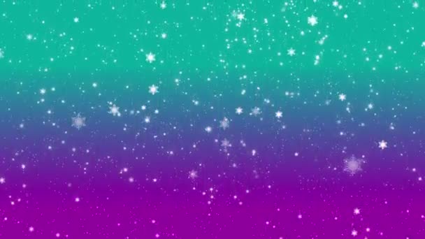 Fallende Partikel Schneeflocken Animation Hintergrund — Stockvideo