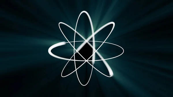 Atom Abstract Light Model Illustration Render — Stock Photo, Image