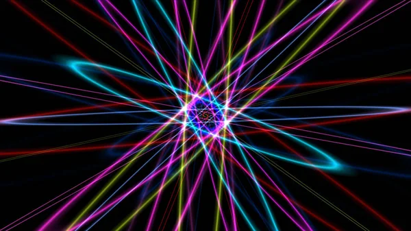 Świecąca Struktura Atomowa Lekkim Pierścieniem Laserowym — Zdjęcie stockowe