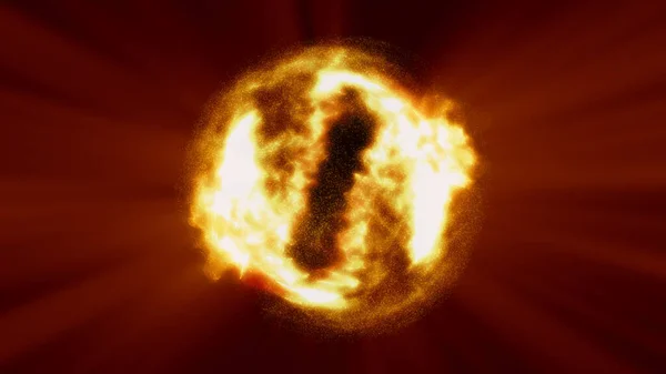 Particelle Astratte Sole Brillamento Solare Particelle Illustrazione Rendering — Foto Stock