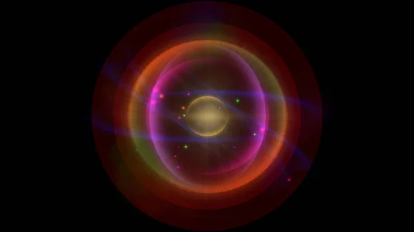 Атом Световой Луч Свечения Абстрактный Рендеринг Иллюстрации — стоковое фото