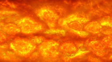 Uzayda ateş patlaması, soyut illüstrasyon