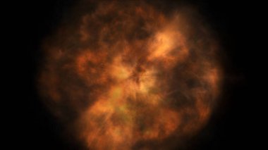 Uzayda ateş patlaması, soyut illüstrasyon