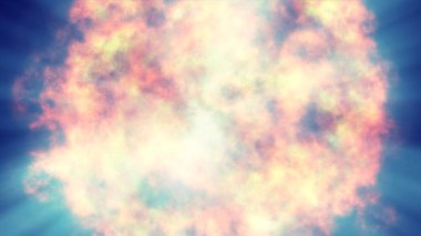 Uzayda ateş patlaması, soyut illüstrasyon