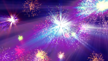 havai fişek rengi ışık çizimi siyah arkaplanda izole edildi