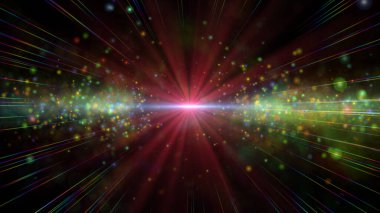 Nebula galaksisindeki yıldız patlaması. illüstrasyon oluşturucu