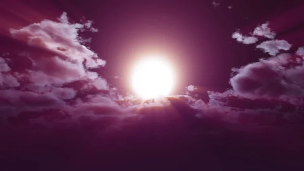 Полнолуние Ночном Облачном Небе Трехмерная Иллюстрация — стоковое фото
