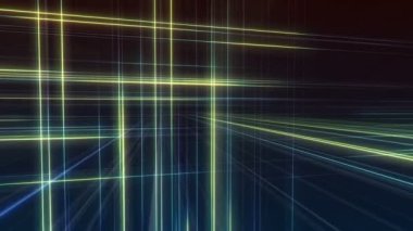 Uzayda 3 boyutlu geometri çizgisi, soyut hareket