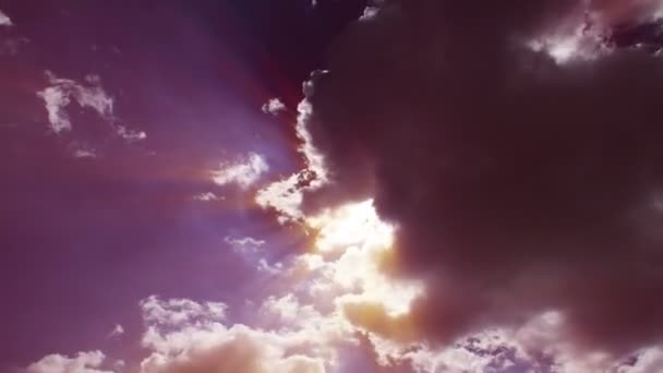 Céu Sol Raio Luz Lapso Tempo — Vídeo de Stock
