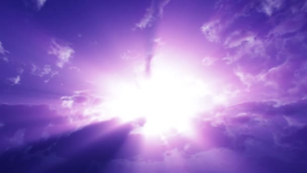 Astratto Sole Raggio Luce Nuvole Time Lapse — Video Stock