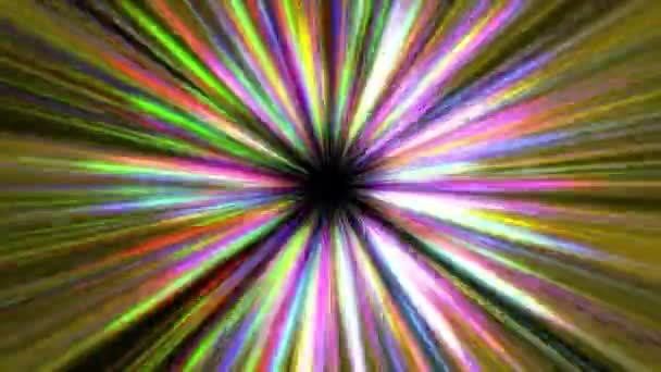 Licht Straal Ster Kleur Abstracte Beweging — Stockvideo