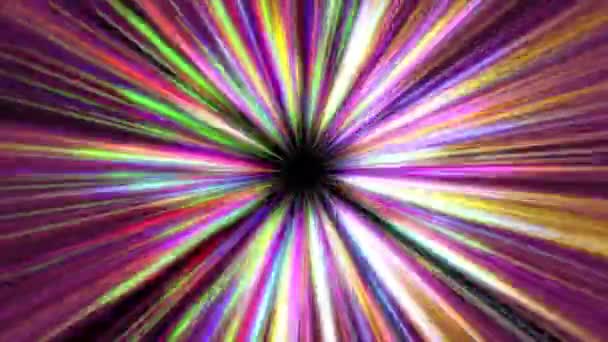 光線星の色抽象運動4K — ストック動画
