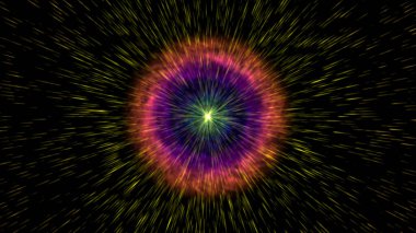 Uzayda pulsar yıldız ışığı, soyut illüstrasyon