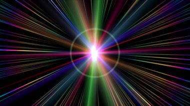 ışık efekti soyut yıldız patlaması lazer ışını çizimi