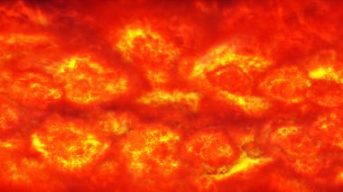 Uzayda ateş patlaması, soyut illüstrasyon