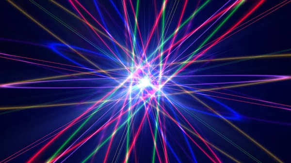 Işık lazer halkalı parıldayan atom yapısı