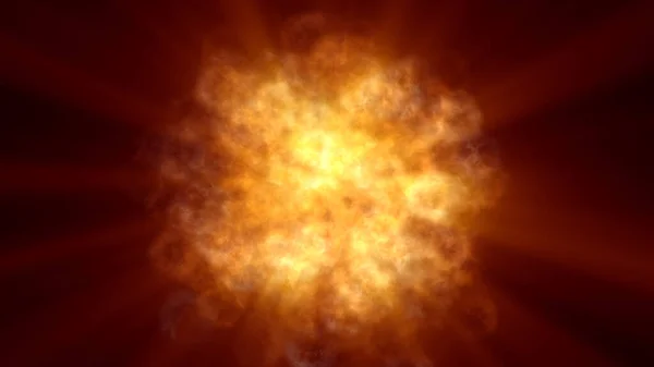 Fire Flame Ball Explosion Space Abstract Illustration — Stock Photo, Image