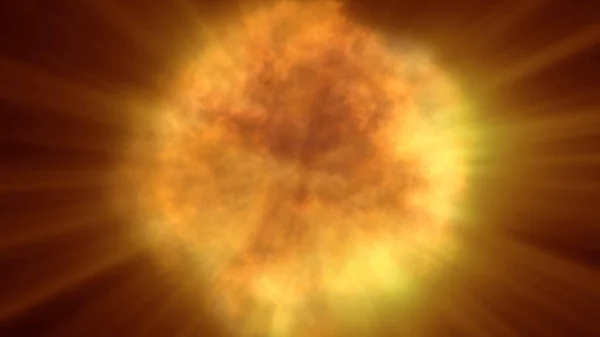 Explosión Llama Fuego Espacio Ilustración Abstracta —  Fotos de Stock