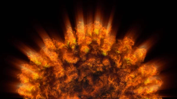 Explosión Bola Llama Fuego Espacio Ilustración Abstracta — Foto de Stock