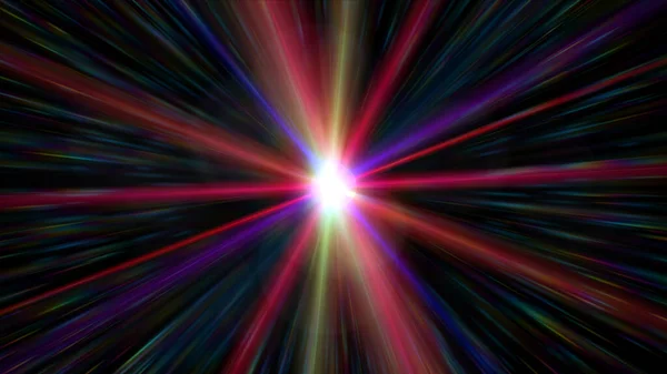 Efeito Luz Abstrato Estrela Explosão Flash Laser Feixe Ilustração — Fotografia de Stock