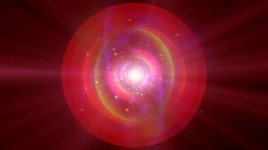 Atom ışığı ışıltısı soyut, 3 boyutlu resimleme