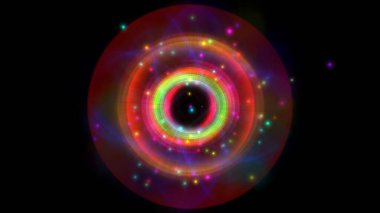 Atom ışığı ışıltısı soyut, 3 boyutlu resimleme